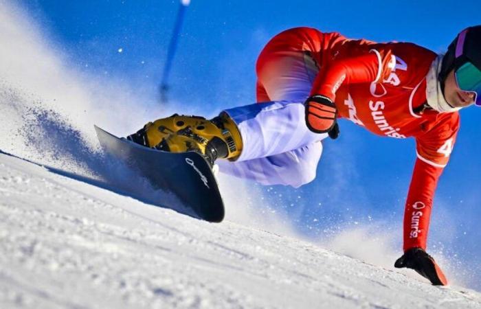 Flurina Bätschi am Fuße des Podiums in Bad Gastein