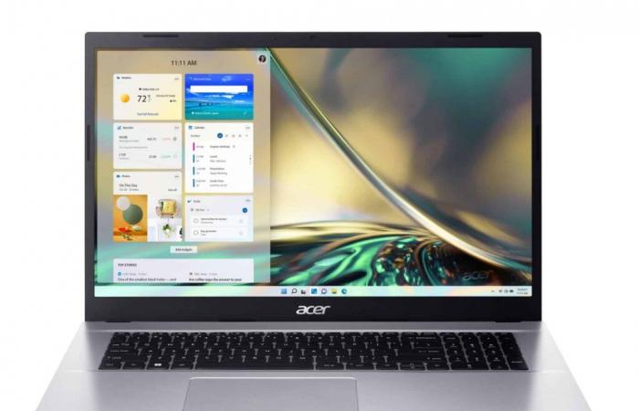 Umsatz 549 € Acer Aspire 3 A317-54-50FQ, preiswerter Laptop-PC Silber Großformat 17″ IPS Full HD unter Intel Core i5 effizient im Alltag mit Ethernet