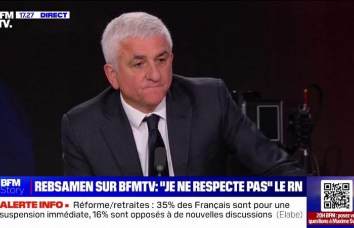 Hervé Morin, Präsident der „Zentristen“ der Region Normandie, reagiert auf die Kommentare von François Rebsamen zum RN