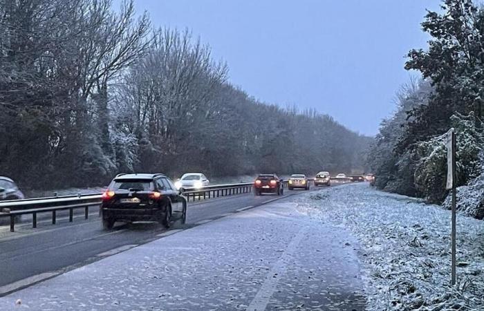 Rutschige Straßen in Orne, die Verkehrsbedingungen sind an diesem Mittwochmorgen schwierig