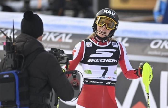 Liensberger fliegt über die erste Runde des Flachau-Slaloms (Ski Alpin)