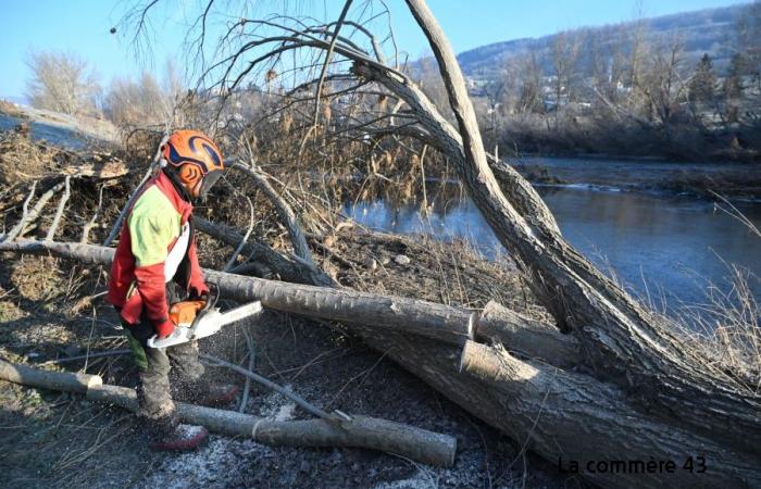 Ein Wettlauf gegen die Zeit, um die Eisstaus an den Ufern der Loire und Lignon zu beseitigen