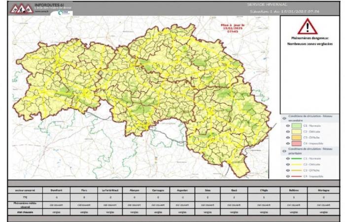 Zahlreiche Unfälle in Orne aufgrund vereister Straßen