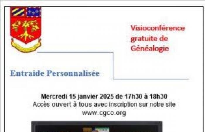 Genealogischer Kreis der Côte d’Or: personalisierte gegenseitige Unterstützung per Videokonferenz: Treffen, Konferenz in Auxonne