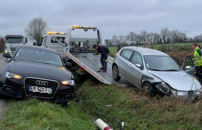 zwei Verletzte bei einem Verkehrsunfall südlich von Secondigny