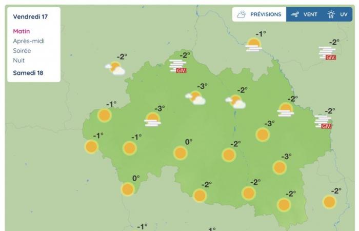 Allier (Wetter) – Wie wird das Wetter am Freitag, den 17. Januar 2025?