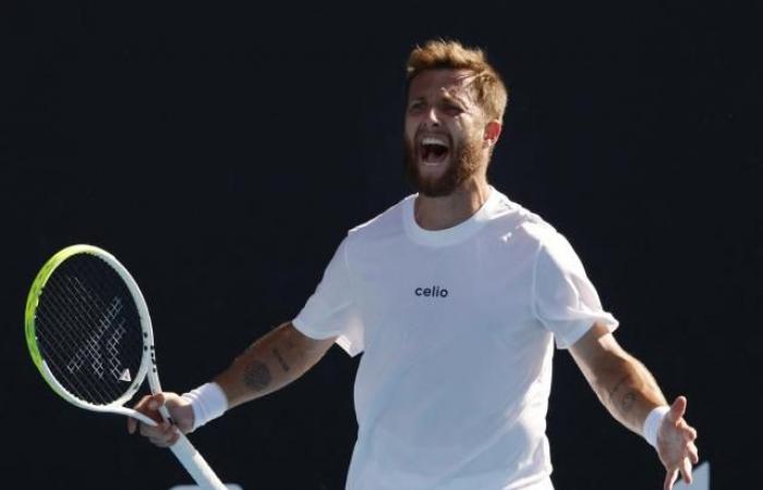 Corentin Moutet nach seinem Sieg in der zweiten Runde der Australian Open