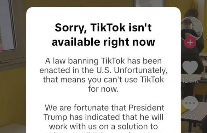 TikTok gibt bekannt, dass der Zugriff auf seine Anwendung in den Vereinigten Staaten nach den von Donald Trump gegebenen Garantien wiederhergestellt wird