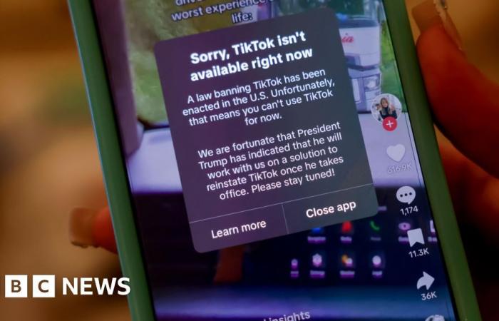 TikTok geht in den USA wenige Stunden vor Inkrafttreten des Verbots offline