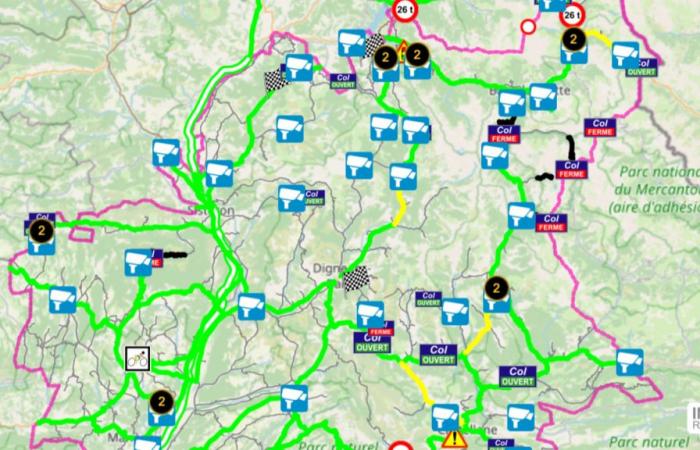 Heikler Verkehr auf bestimmten Straßen im Departement