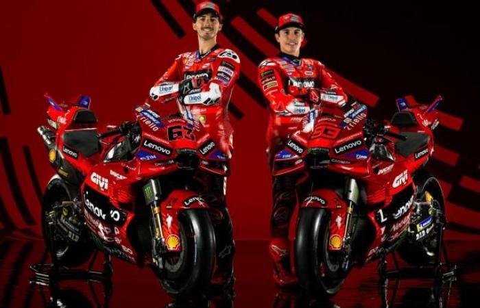 Francesco Bagnaia und Marc Marquez treten mit der Ducati GP25 an