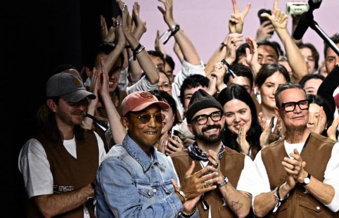 Jacquard-Stoffe und überarbeitete Silhouetten, die Modevision von Pharrell Williams für Louis Vuitton