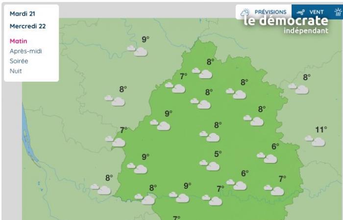 Dordogne, wie wird das Wetter an diesem Mittwoch, dem 22. Januar, sein?