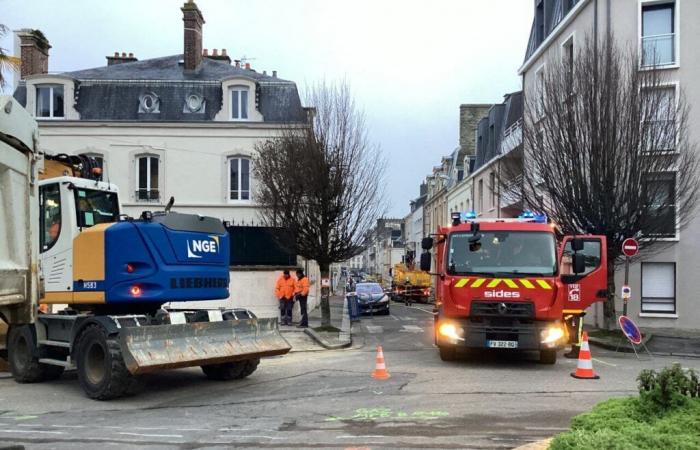 In diesem Stadtteil von Cherbourg ist ein Gasleck ausgebrochen