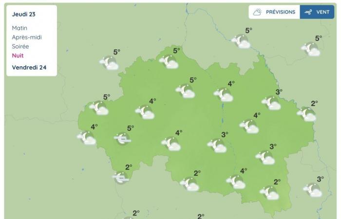 Allier (Wetter) – Wie wird das Wetter am Donnerstag, den 23. Januar 2025 sein?