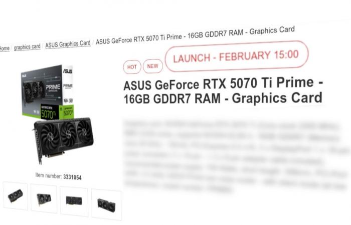 RTX 5070 Ti erhält vorläufigen Veröffentlichungstermin in neuem Leak von EU-Händler