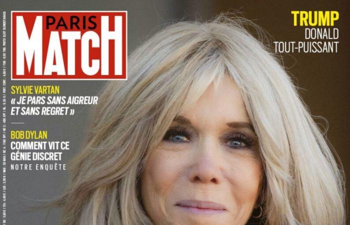 Brigitte Macron auf der Titelseite von Paris Match am 23. Januar 2025 (Nr. 3951)