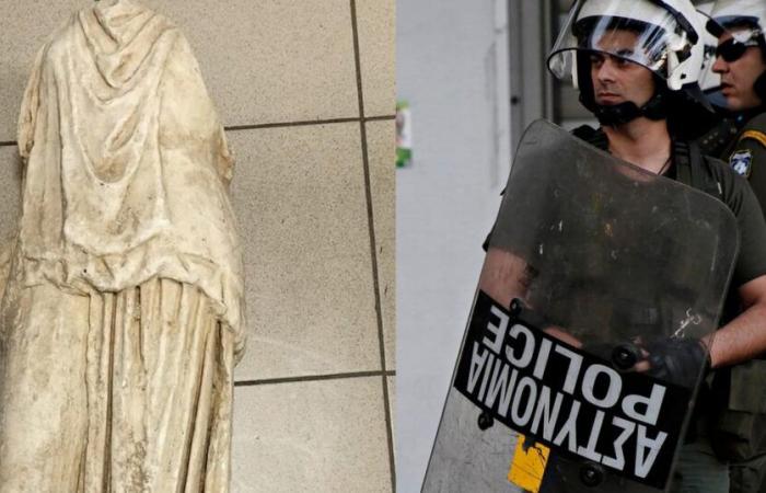 Griechische Polizei leitet Ermittlungen ein, nachdem antike Statue „in der Nähe von Mülleimern“ entdeckt wurde