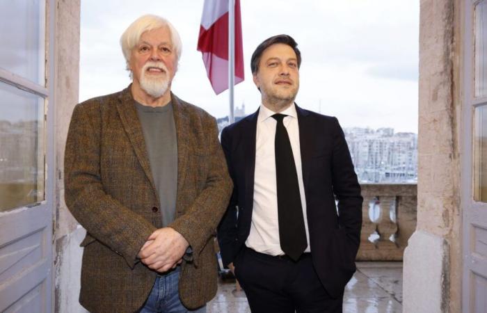 Einen Monat nach seiner Freilassung versichert Paul Watson in Marseille, dass er seinen Kampf gegen Waljäger fortsetzen werde