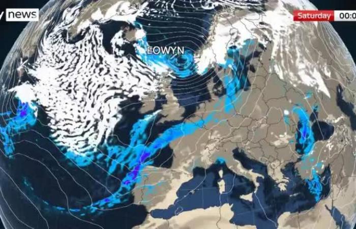 Sturm Eowyn: Wetterwarnung „Lebensgefahr“ für Teile des Vereinigten Königreichs