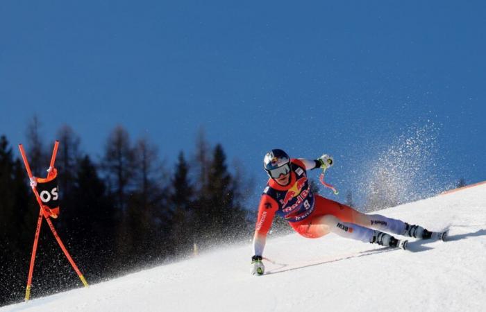 Franjo von Allmen gets a scare in Kitzbühel