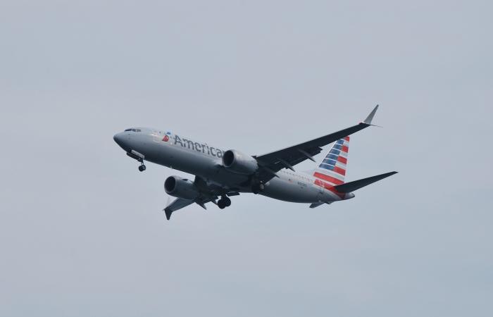 American Airlines Boeing 737 MAX 8 platzt beide Reifen bei der Landung am Kingston Argyle International Airport