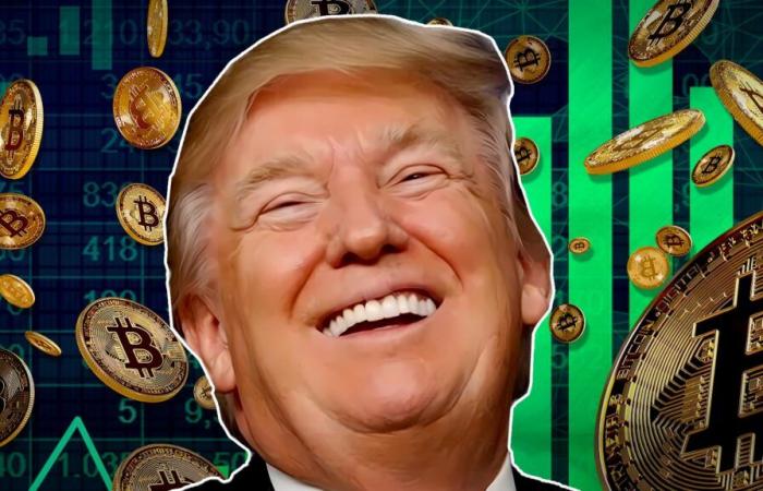 Donald Trump spricht beim Davos Forum (WEF) mit Bankern über Krypto