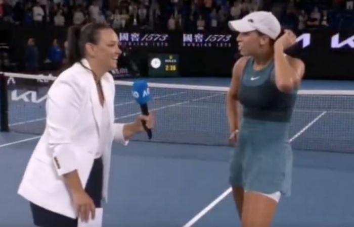 Videos, Australian Open > Das sehr peinliche Interview von Madison Keys nach ihrem Sieg gegen Iga Swiatek im Halbfinale