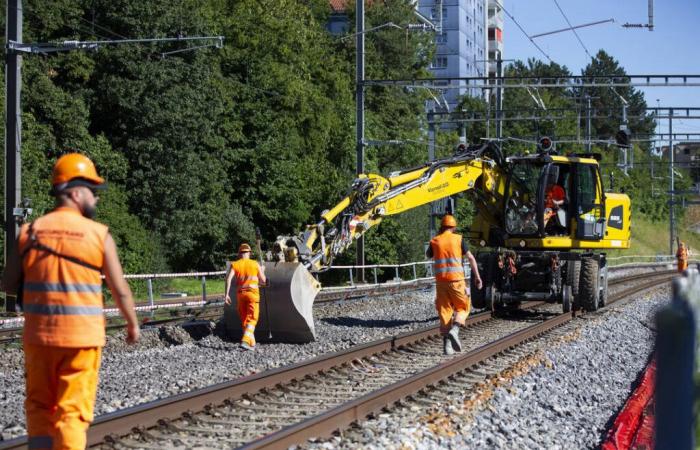 Die Lausanne-Berne-Zuglinie wird während des weiblichen Euro geschnitten