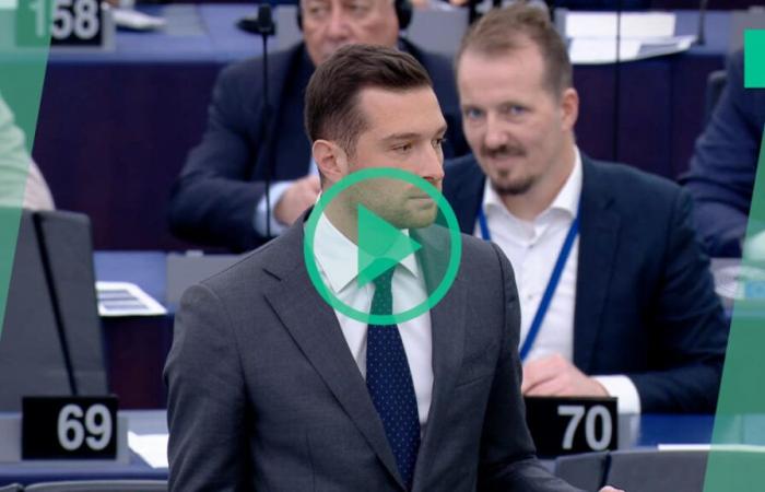 Jordan Bardella verpasst seinen Werbegag im Europäischen Parlament nach einer Frage zur Geschäftsordnung