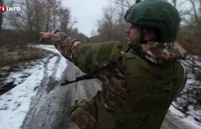 an der Front mit russischen Soldaten