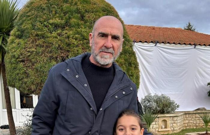 Eric Cantona bietet Glück und ein Autogramm für Soulaymane, Youngster aus dem Bel-Air/Grand-Font Club