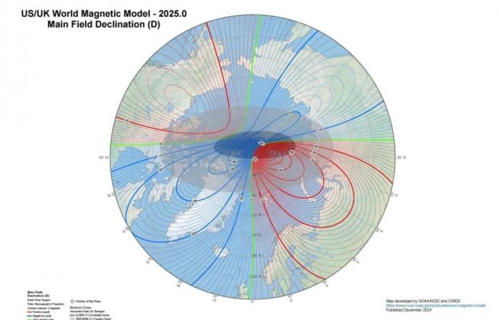 Der magnetische Nordpol hat sich gerade bewegt und erfordert eine Aktualisierung seiner offiziellen Position