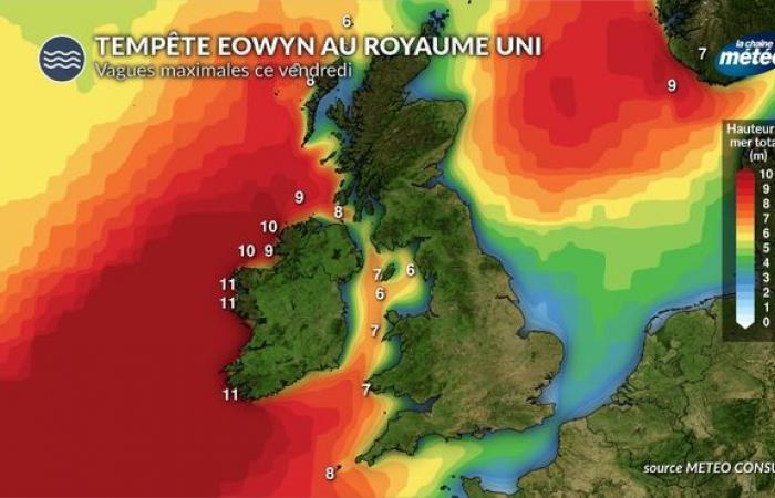 Storm éowyn: Eine Wetterbombe trifft diesen Freitag die britischen Inseln