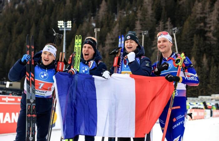 Biathlon | Antholz: Fabien Claude, Quentin Fillon-Maillet, Eric Perrot und Emilien Jacquelin gewinnen die Staffel und bescheren Frankreich einen historischen Vierer in Folge | Nordic Mag