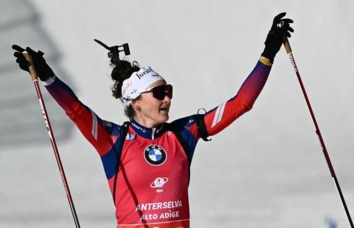 Nach dem Sprint gewinnt Lou JeanMonnot die Verfolgung, französisch doppelt in Antholz