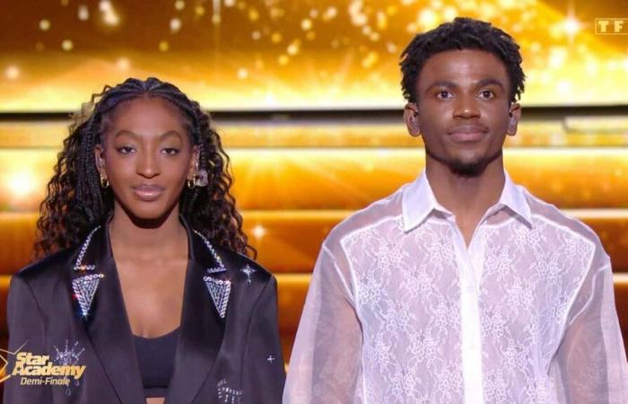 Ebony, Candice, Djebril, Franck von der „Star Academy“ in der Nationalversammlung nach der Gewalt, die sie Opfer sind