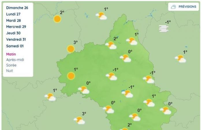 KARTEN. Fröste im Aveyron vor der Ankunft im Februar? Das prognostiziert Météo France