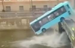 Russland: Drei Tote, nachdem Bus in St. Petersburg in Fluss gestürzt ist