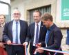 Der Präfekt von Gard besucht Montclus, um den alten Genossenschaftskeller einzuweihen, der zum Recycling umgebaut wurde