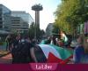 Eurovision: Demonstranten vor RTBF an diesem Donnerstagabend, die Übertragung auf VRT wurde unterbrochen (FOTOS)