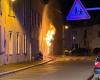 Nuits-Saint-Georges. Ein Gebäude brennt nach einem Gasleck