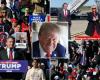 Donald Trump fliegt den Vizepräsidentenkandidaten Doug Burgum mit zu einer Großkundgebung in Wildwood, New Jersey