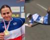 Radfahren. Straße – Frankreich – Celia Gery wurde bei den Junioren gekrönt … nach einem Unfall mit ihrem DS