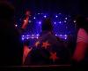 Beim Eurovision Song Contest die europäische Flagge der Zwietracht