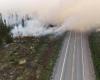 Zwei Waldbrände rücken näher an Churchill Falls heran