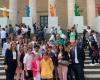 Romagnat-Schulkinder werden von Yaël Braun-Pivet in der Nationalversammlung willkommen geheißen