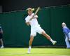 Luca Van Assche schlägt mit Fabio Fognini bei der Premier Tour von Wimbledon