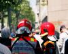 Nach dem Betreten des Hauptquartiers der Métropole de Lyon wurden streikende Feuerwehrleute von der Polizei gerufen