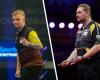 Mike De Decker und Dimitri Van den Bergh vertauschen am zweiten Tag des Grand Slam of Darts die Rollen: Die Belgier sind immer noch im Rennen um die letzten 16